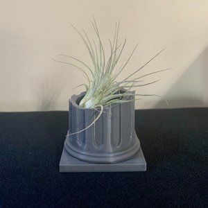 3D Printed Broken Column Mini Planter Air Plant Pot Tillandsia Holder Greek Grey